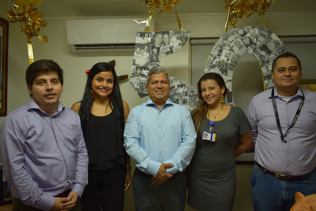Camilo Cano, Julieth Layseca, Orlando Parga, Diana Polanía y Camilo Fajardo.